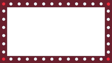 ドットフレーム　ワインレッド