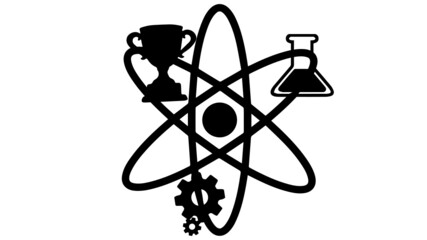 Academic Atom Silhouette