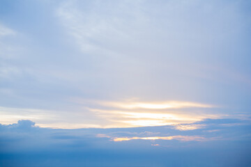 Dramatic of sunset and dark clouds, Colorful of sunrise