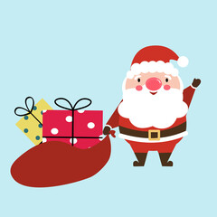 santa claus with gifts