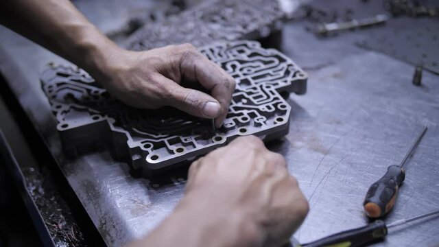 automatic transmission repair, restoration of hydraulic unit