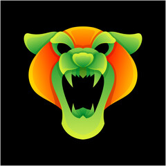 creative colorful tiger logo design