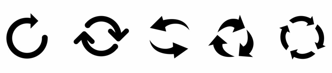 Reload arrow set. Rotation arrows vector illustration