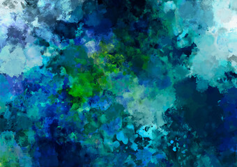 幻想的な水彩の水色テクスチャ背景
