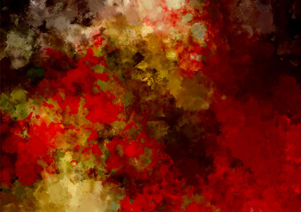 Obraz na płótnie Canvas 赤い幻想的な血の水彩テクスチャ背景 