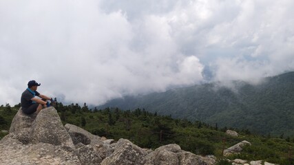 hiker in the mountains