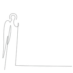 Christmas angel on white background, vector illustration