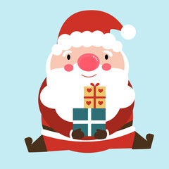santa claus with gifts