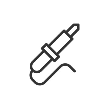 black audio jack cable icon