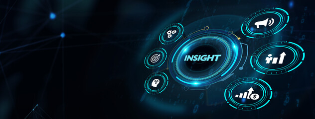 INSIGHT inscription, successful business concept. Business, Technology, Internet and network concept.3d illustration