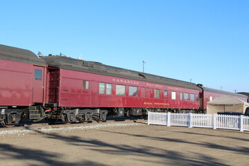 Fototapeta na wymiar Old Railway Cars, Edmonton, Alberta