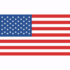 Naklejka premium vector image of american flag illustration on white