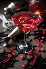 Bloody Halloween party cocktail, Cranberry punch