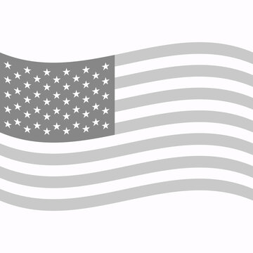 vector image of american flag illustration on white