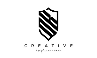 OB letters Creative Security Shield Logo