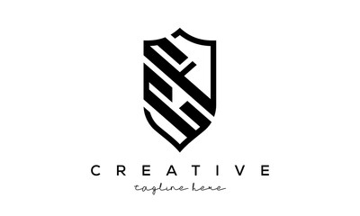 CF letters Creative Security Shield Logo