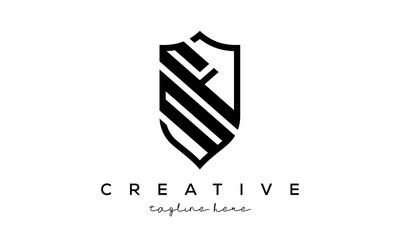 OF letters Creative Security Shield Logo
