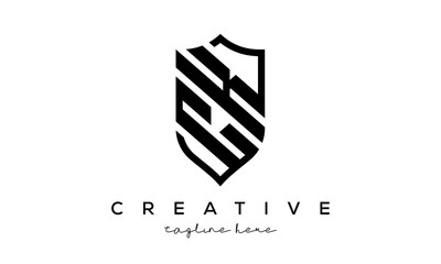 CK letters Creative Security Shield Logo