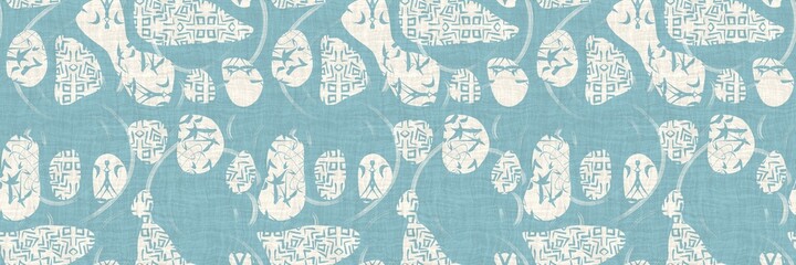 Seamless two tone hand drawn brushed effect pattern border swatch. High quality illustration. Collage of minimal drawings arranged in a seamless pattern with fabric texture overlay. Rough scribble.