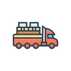 Color illustration icon for loaded