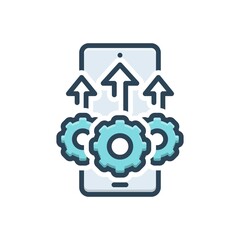 Color illustration icon for capacity