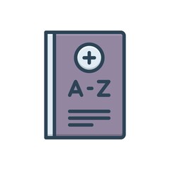 Color illustration icon for terminology