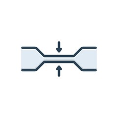 Color illustration icon for narrow