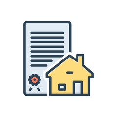 Color illustration icon for aspect