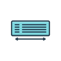 Color illustration icon for horizontal