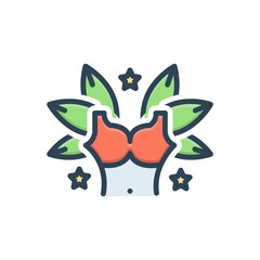 Color illustration icon for samba