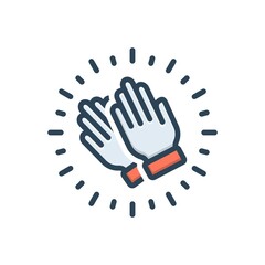 Fototapeta premium Color illustration icon for spanking