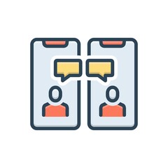Color illustration icon for consultant