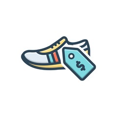 Color illustration icon for priced