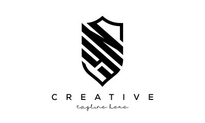 YN letters Creative Security Shield Logo