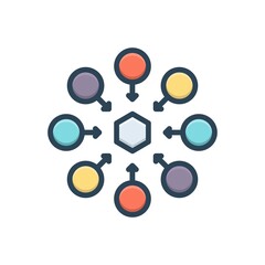 Color illustration icon for emphasis