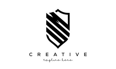 UM letters Creative Security Shield Logo