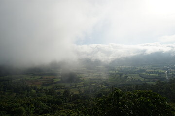 misty morning in the mountains