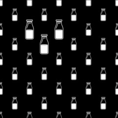 Milk Bottle Icon Seamless Pattern M_2110004