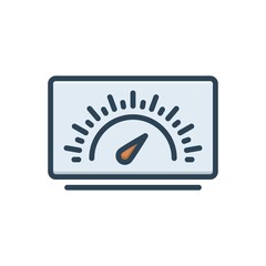 Color illustration icon for bandwidth