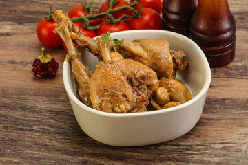 Rabbit stew in spicy sauce