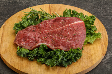 Raw beef steak for grill