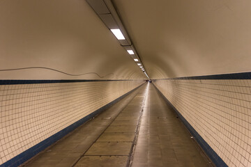 Antwerp, Belgium, tunnel below the ground