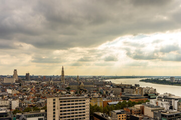 Antwerp, Belgium, a view of a city