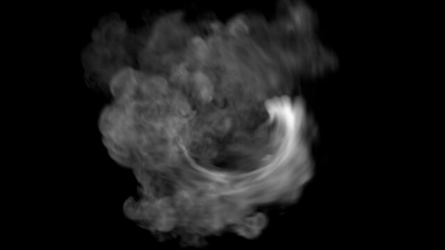 Smoke trails on black background 4k footage