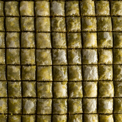 pistachio baklava a tray of baklava