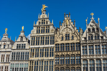 Fototapeta na wymiar Antwerp, Belgium, a large building gable