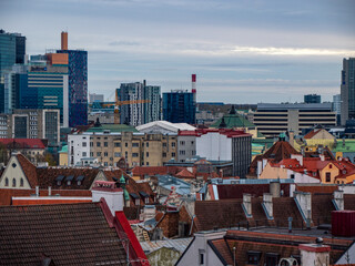 The view of city Tallinn Estonia