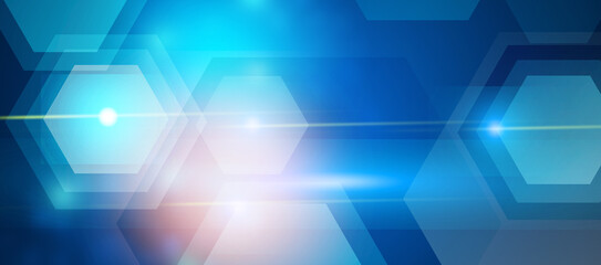 Fototapeta premium Abstract Technology hexagon design. triangle background. Digital futuristic