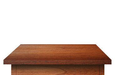 wooden table with plenty of room for your content and logo. Use as a montage for displaying items.Concept in a vintage style, Clipping path