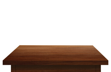 wooden table with plenty of room for your content and logo. Use as a montage for displaying items.Concept in a vintage style, Clipping path